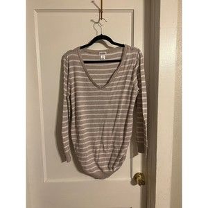 Motherhood Maternity Striped Long sleeve Lightweight Thermal Size XL